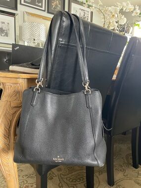 kate spade Black Pebbled Leather Shoulder Bag